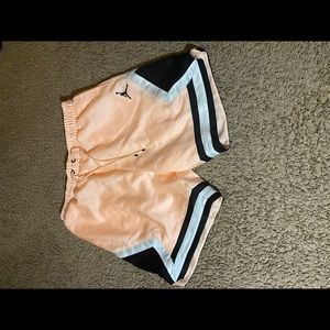 jordan athletic pink athletic shorts